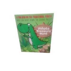 Dinosaur-Themed Piñata Treasure Hunt Game Set For Kids With Mini Piñata & Access